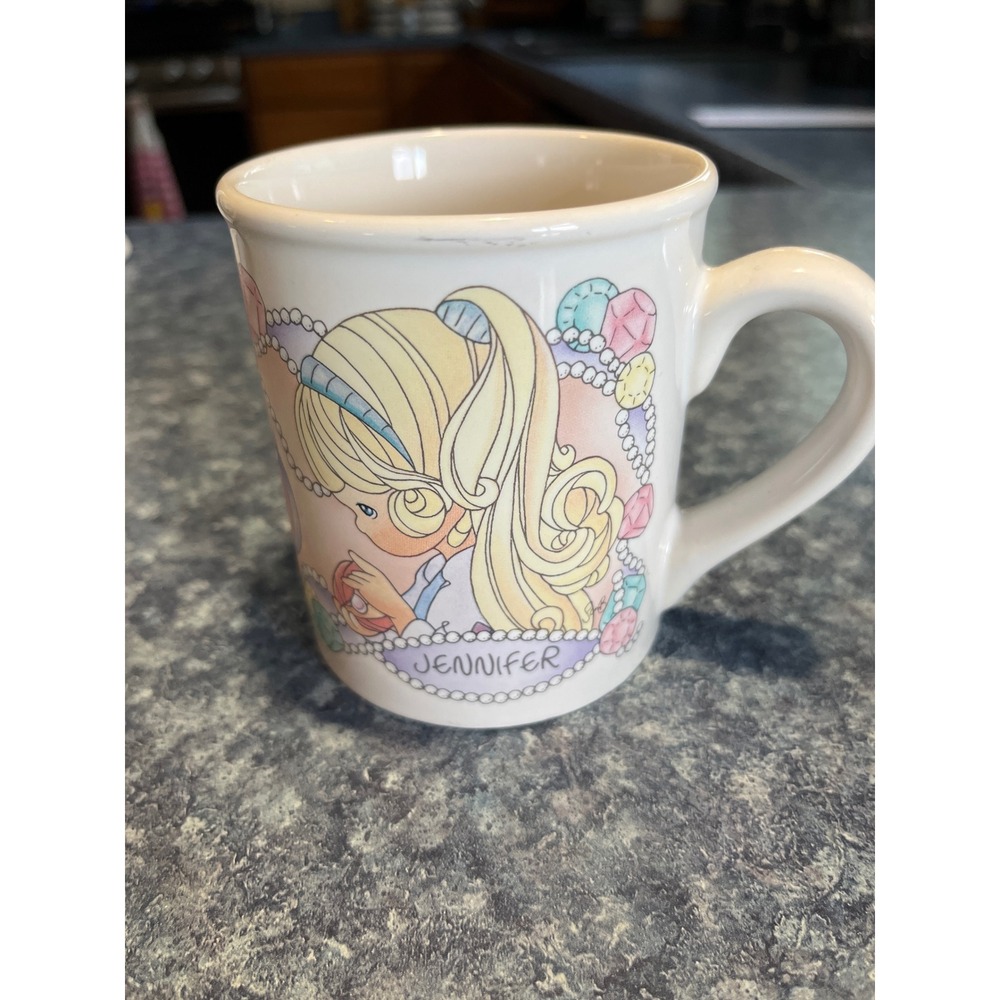Vintage 1997 Precious Moments Jennifer Enesco Ceramic Coffee Mug Collectible Cup